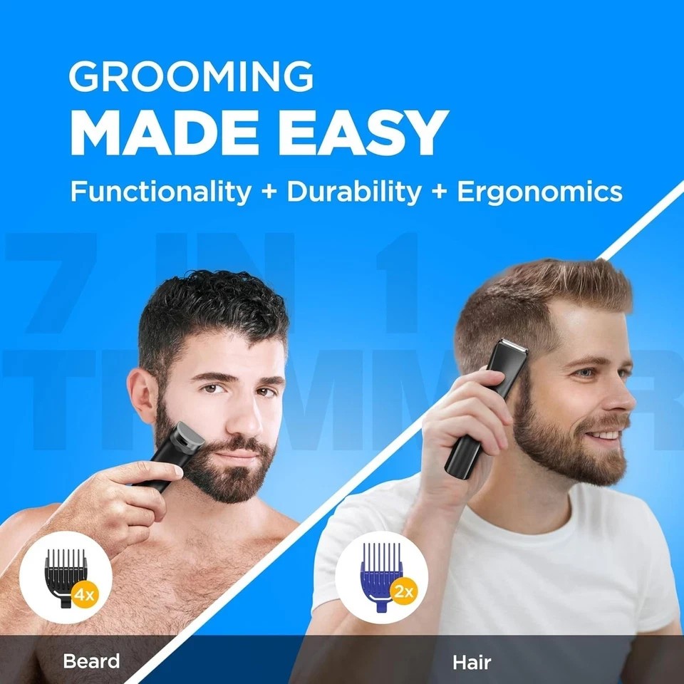 Havells Beard & Hair 7 in 1 Trimmer |2-in-1 Special Blade| Comes with 4 Beard