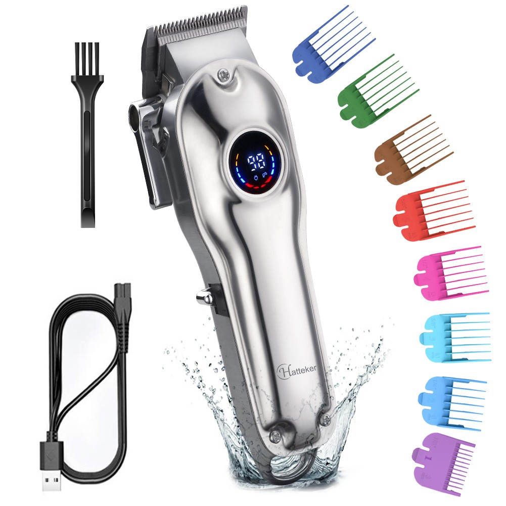 Oil Head Engraving Scissors LCD Digital Display Hair Rechargeable Color Card Ele