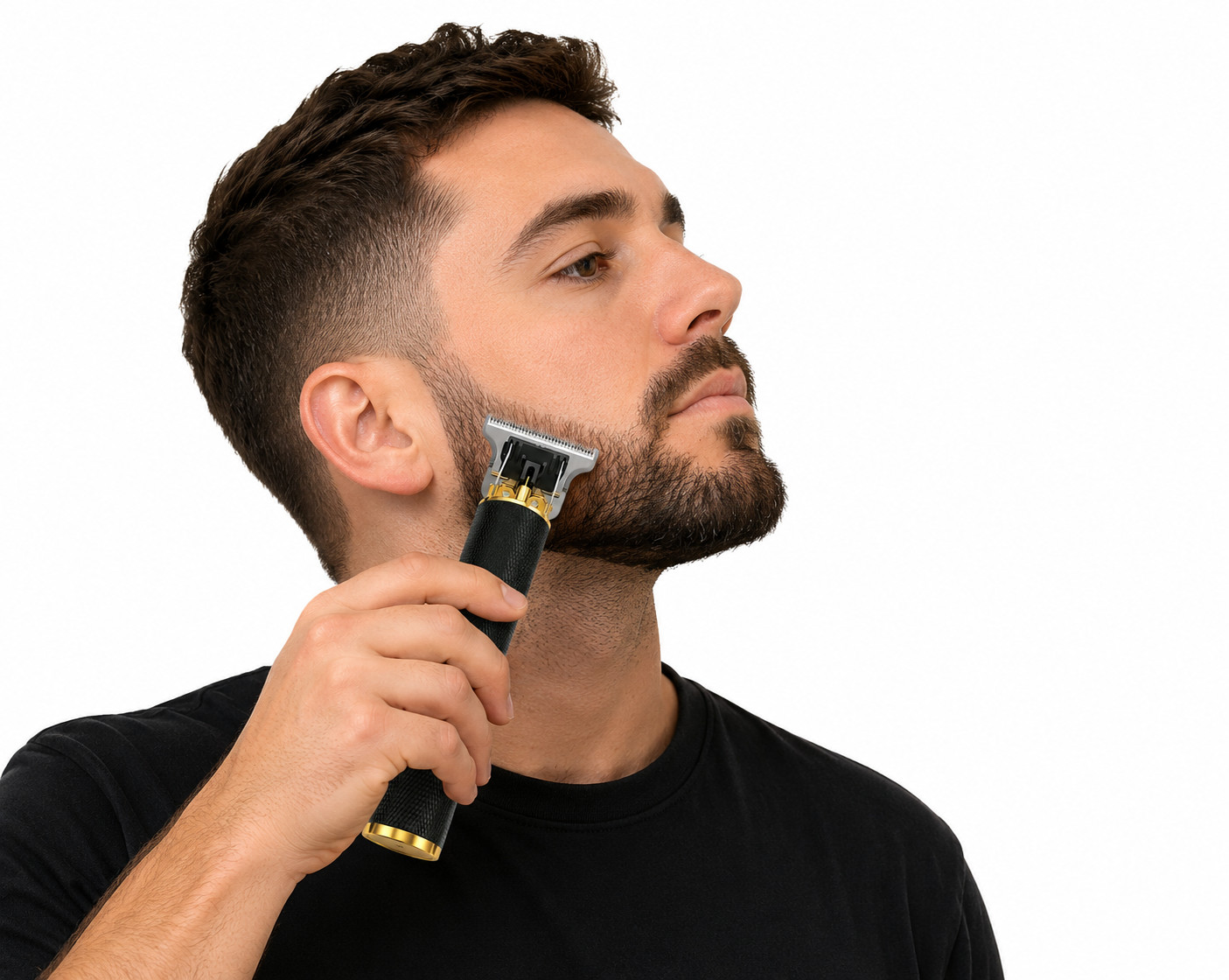 Vintage T9 Barbeador Black Gold Beard Hair Trimmer Cutter Machine for Men
