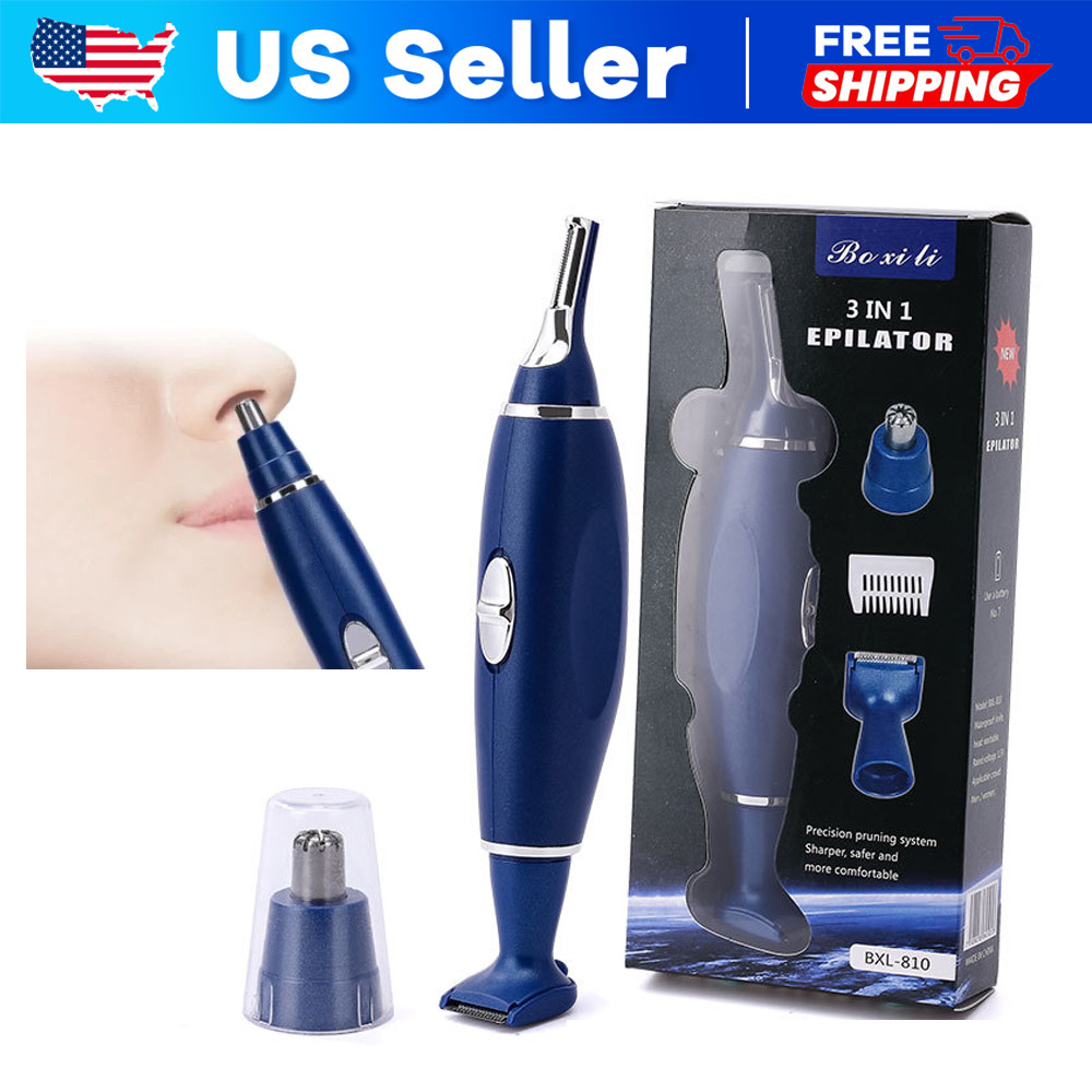New Portable Elec Nose Ear Eyebrow Beard Mustache Hair Remover Shaver Clipper