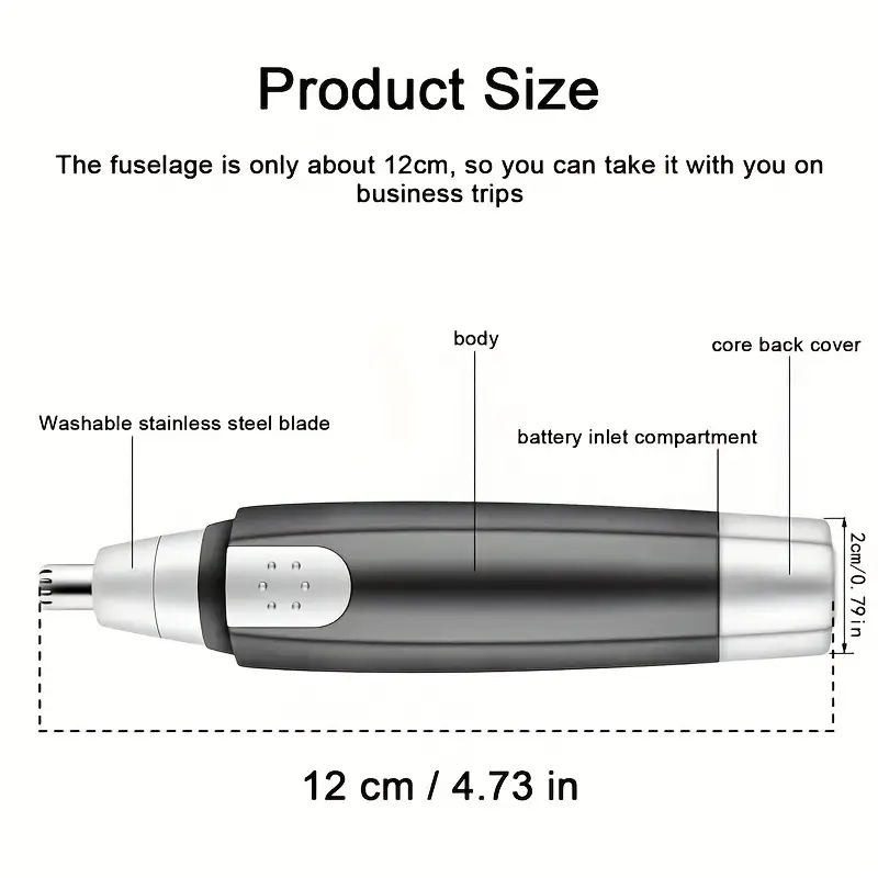 Electric Nose Ear Hair Trimmer Face Eyebrow Mustache Beard Shaver Clipper Unisex