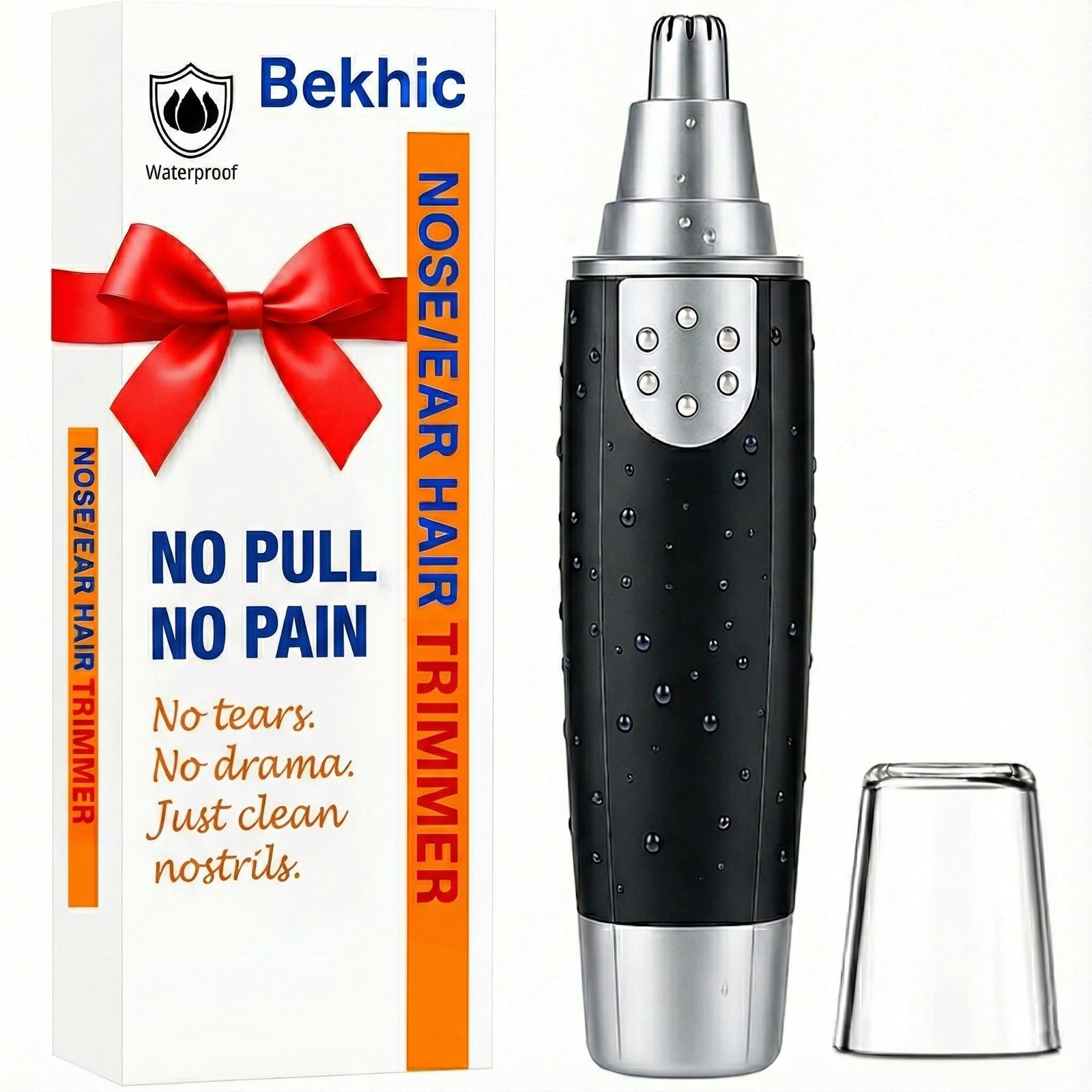 Bekhic® Ear and Nose Hair Trimmer Clipper – 2025 Professional Silver/Black
