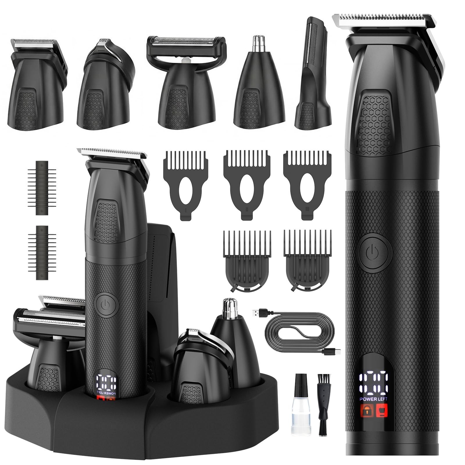 All-in-One Waterproof Beard & Body Trimmer for Men, Grooming Kit, Hair Clippers