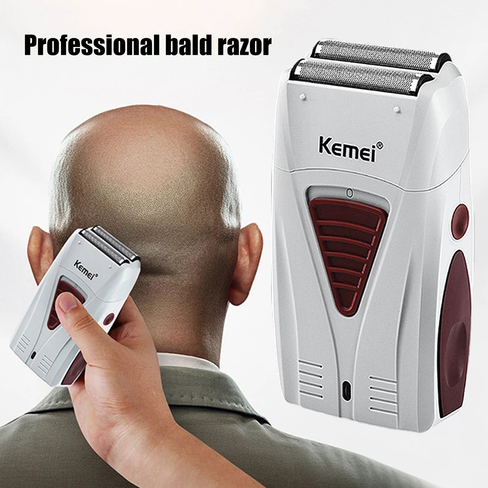 Bald Hair Clipper Trimmer Kemei Electric Head Blade Men’s Dual Foil Shaver Blade