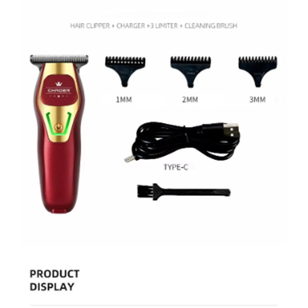 Hair Clipper for Barber Salon Men Shaver Electric Beard Trimmer 0 MM Cordless