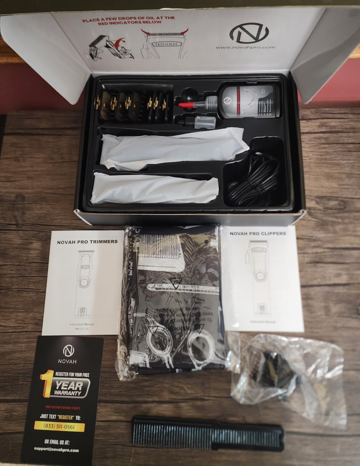 Novah Professional Hair Clippers & Trimmer Set For Men, Haircut Fading Kit, Gold
