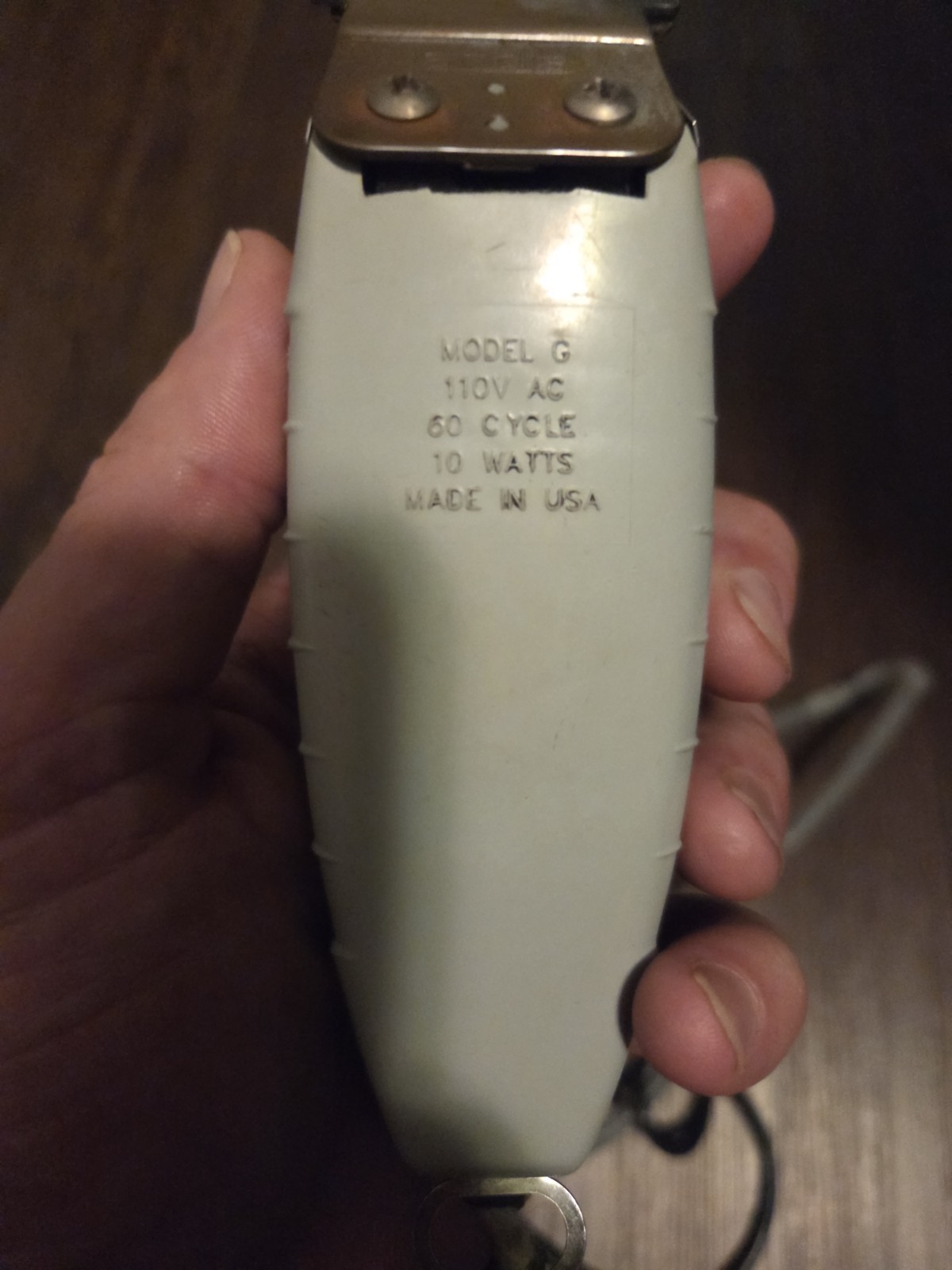Andis Model G Corded Electric Hair Clipper/trimmer Gray, Square Blade, Tested.