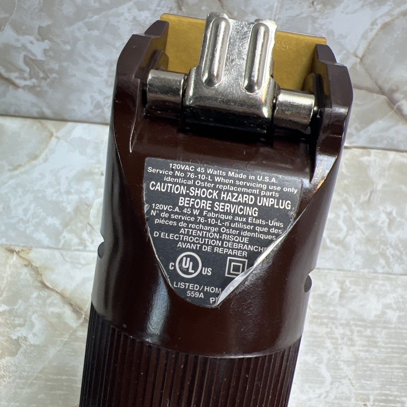 Vintage Oster Classic 76 Professional Clippers Tested/Works NO BLADE/ATTACHMENTS