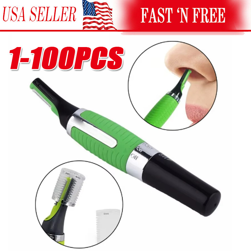 Hot Men Nose Ear Face Neck Eyebrow Hair Mustache Beard Trimmer Shaver Clipper PE