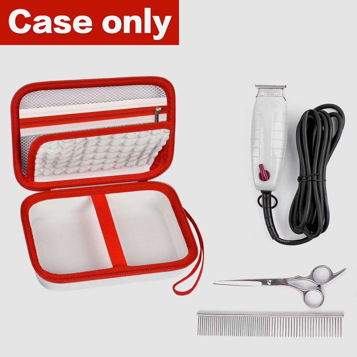 Case for Beard & Hair Trimmer, with Mesh Pocket for Attachment Set – “Box Only”