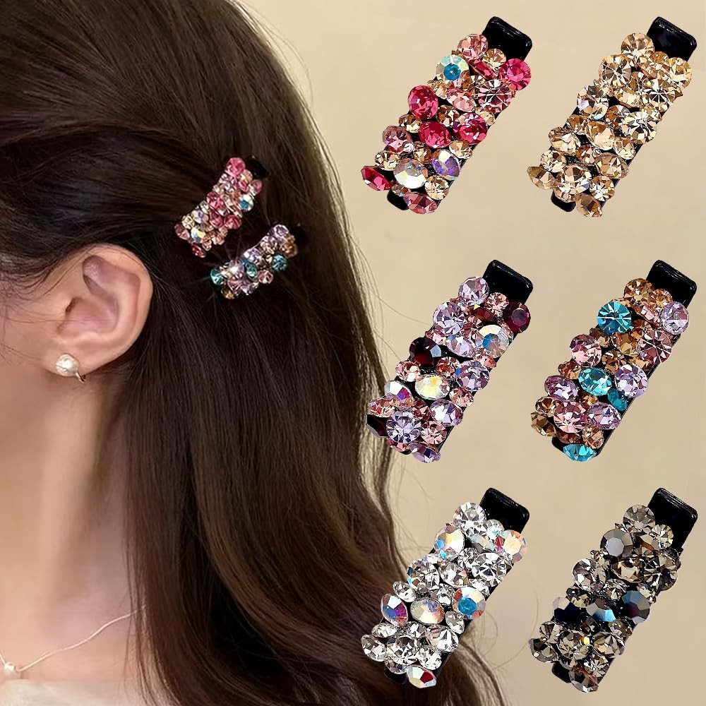 6Pcs 1 Count (Pack of 6), Colored, Magenta, Champagne, Purple, Silver, Black