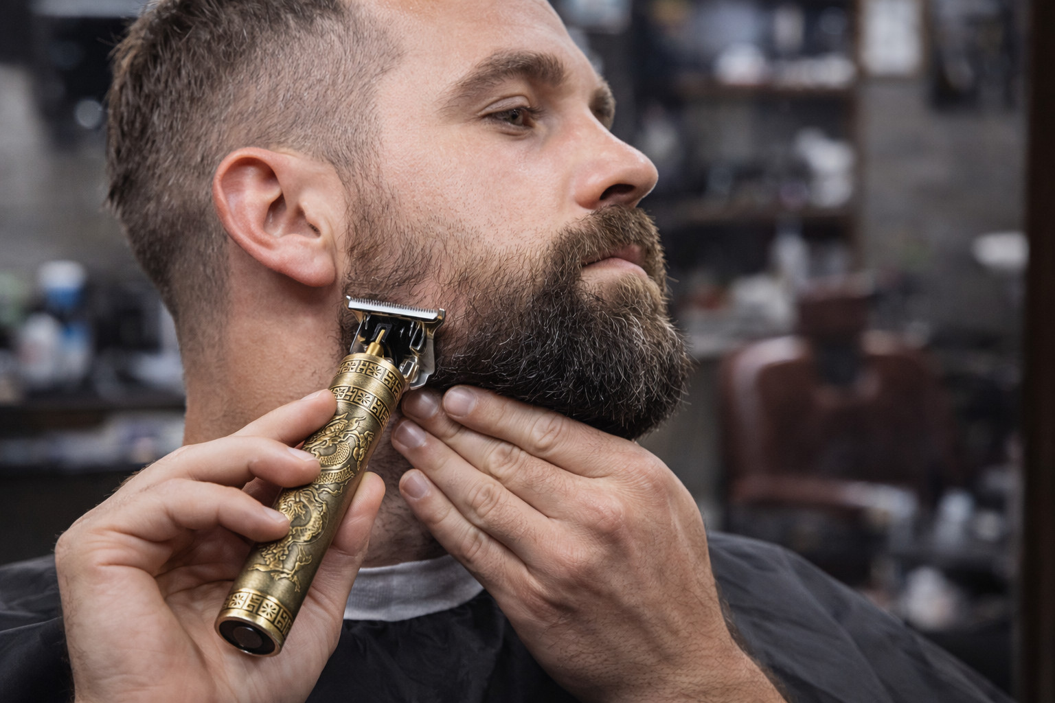 Vintage T9 Barbeador Dragon Beard Hair Trimmer Cutter Machine for Men