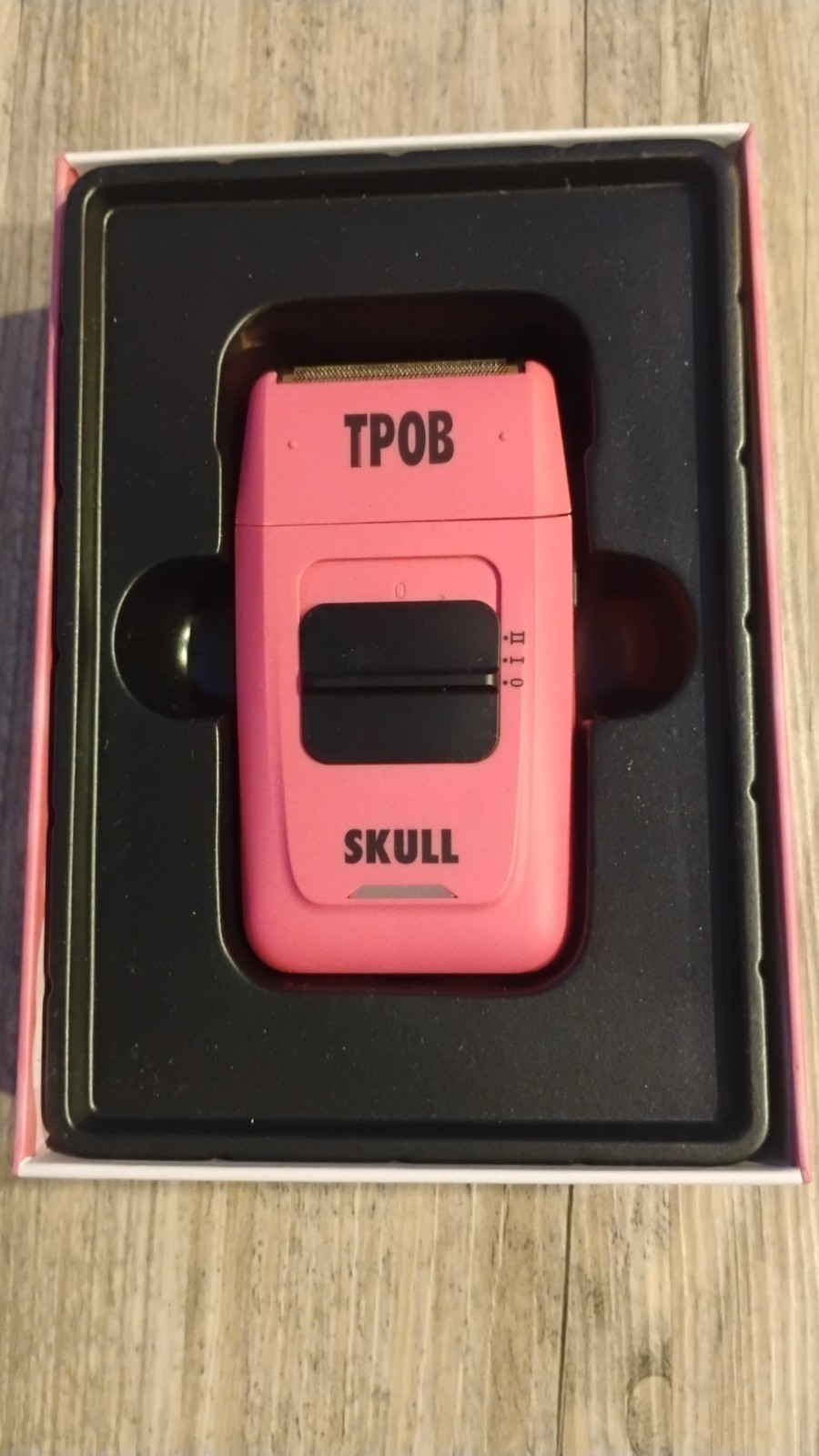 TPOB Skull Candy Foil Head Trimmer for Head, Cordless USB Rechargeable Pink