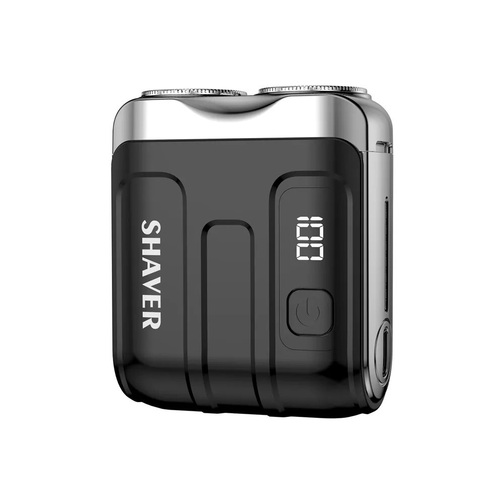 Men Mini Rotating Double Head Travel Shaver USB-C Charging Portable Shaver-R18