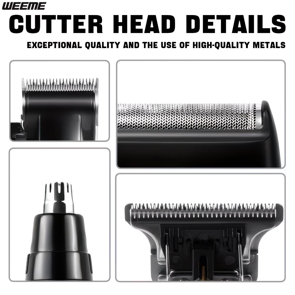 4 In 1 Men’s Grooming Kit, Hair Clipper Beard Trimmer Shaver, Nose Trimmer