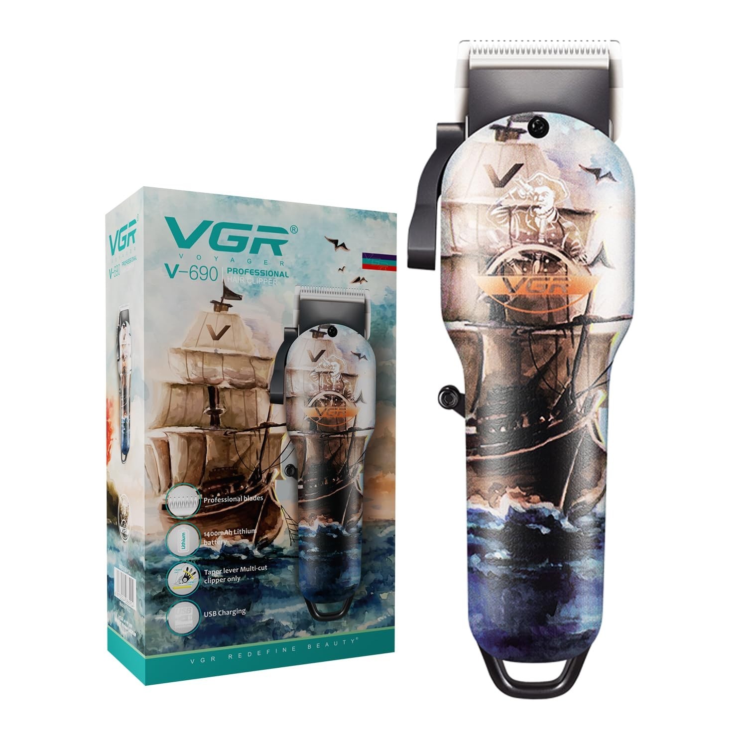 VGR V-690 clipper offers cordless precision, USB charging, 150-minute runtime