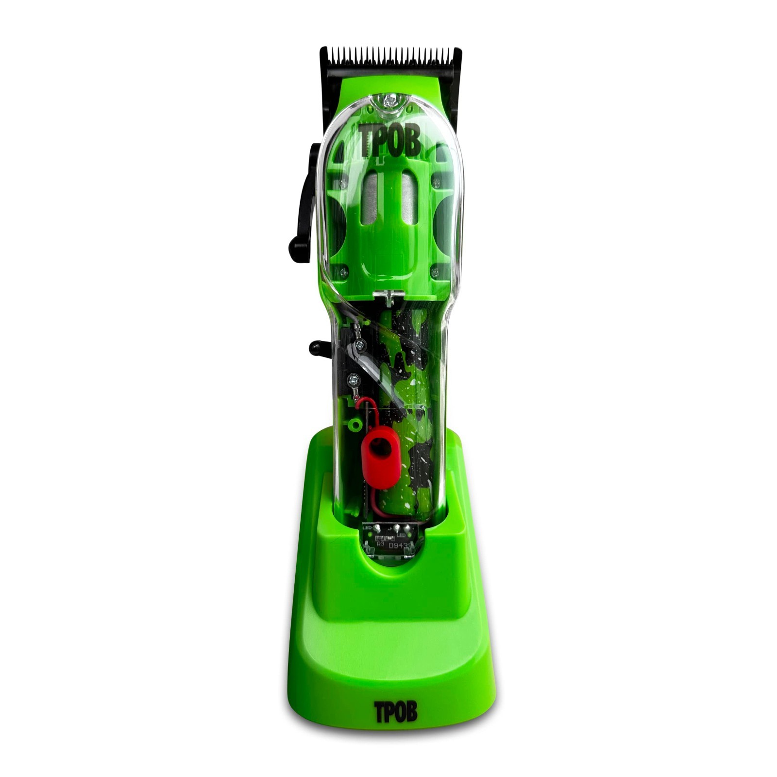 High-Speed Hair Clippers for Men – 6800 RPM, Matte Green Case, X Fade Blade