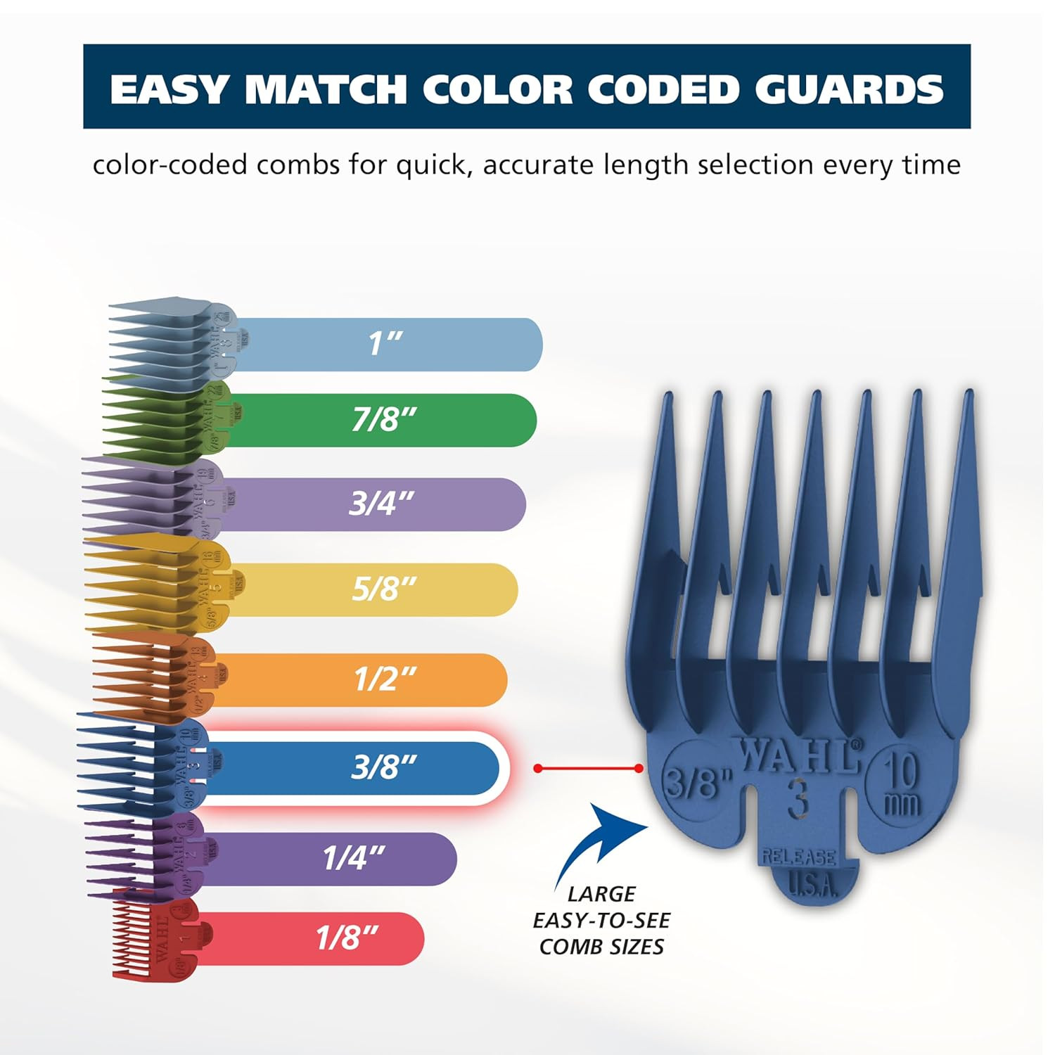 Color Pro Cordless Rechargeable Hair Clipper & Trimmer, Color Guards | Cordless