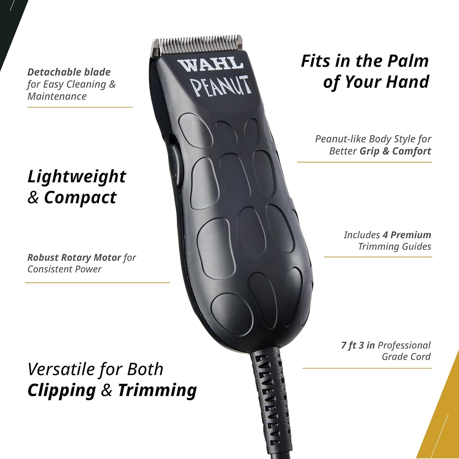 Wahl 8655-200 Professional Peanut Trimmer Corded, Black