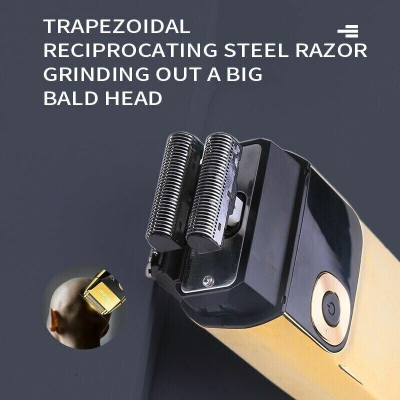 KEMEI Electric Cordless Shaver for Men | LCD Display | USB Rechargeable | SILVER