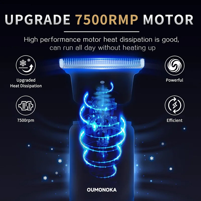 T9 Electric Vintage Shaver Barber Cordless Hair Cutting Machine USB Charging Hai