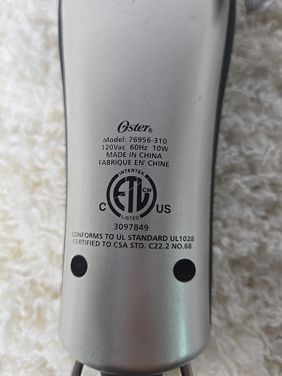 Oster Sable Pivot Motor Clipper 76956-310 Discontinued Cryonyx TESTED