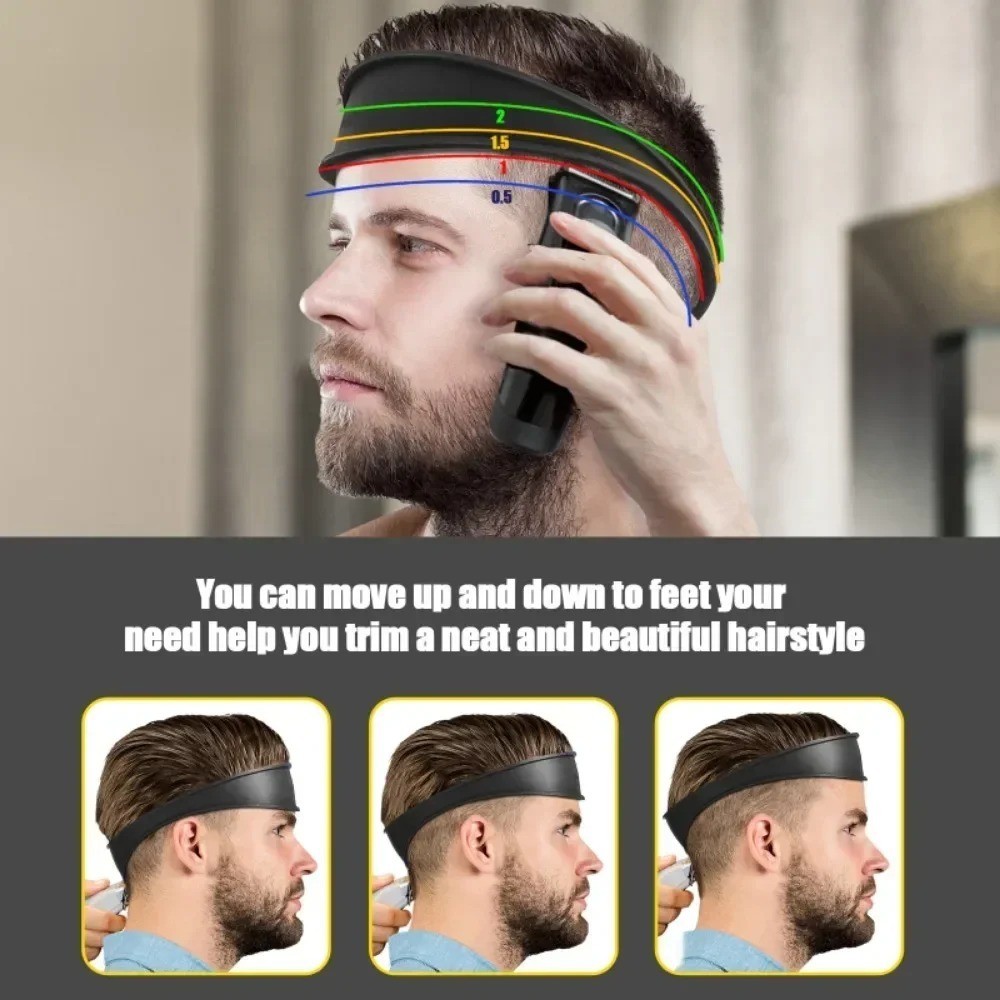 DIY Hair Cutting Guide Band Silicone Neckline Shaving Template Barber Tool US💈