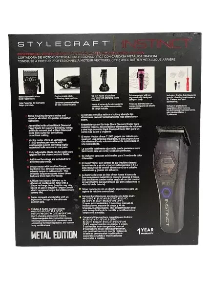StyleCraft SC611M Instinct Metal Clipper Vector Motor Intuitive Torque NEW