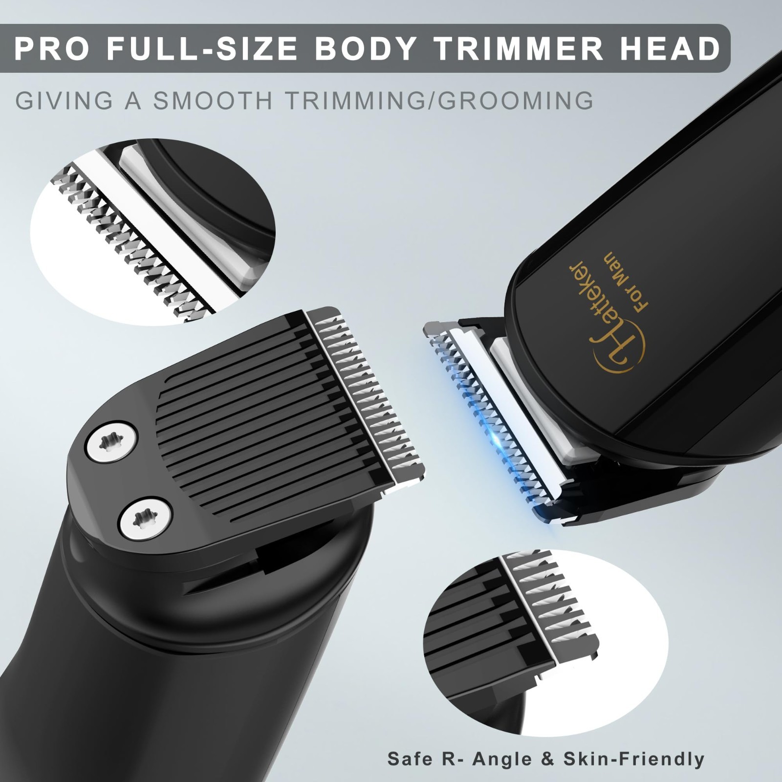 6-in-1 Waterproof Electric Grooming Kit for Men – Body Hair, Beard & Groin Trimm