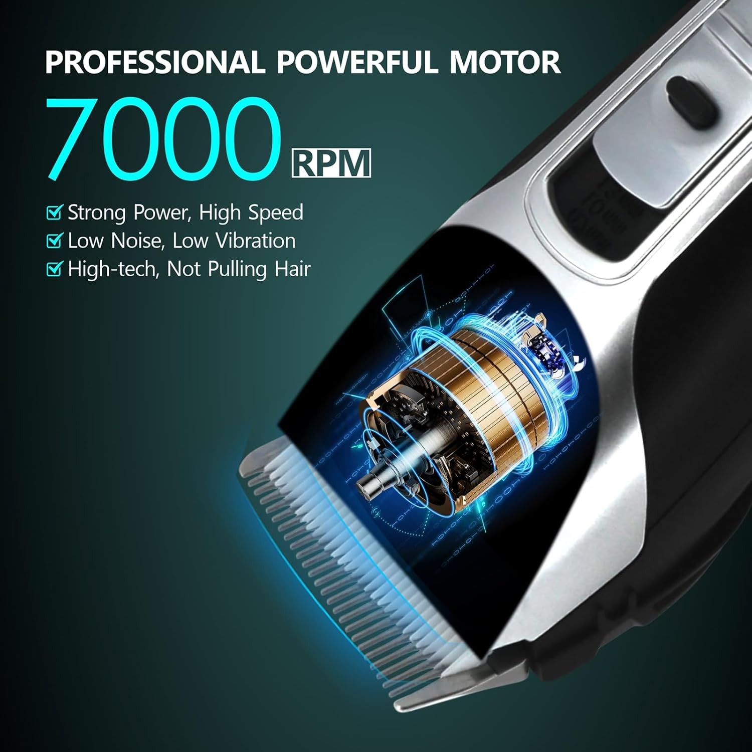 The Fadify 2.0 Cordless Hair Clippers for Black+silver Clipper