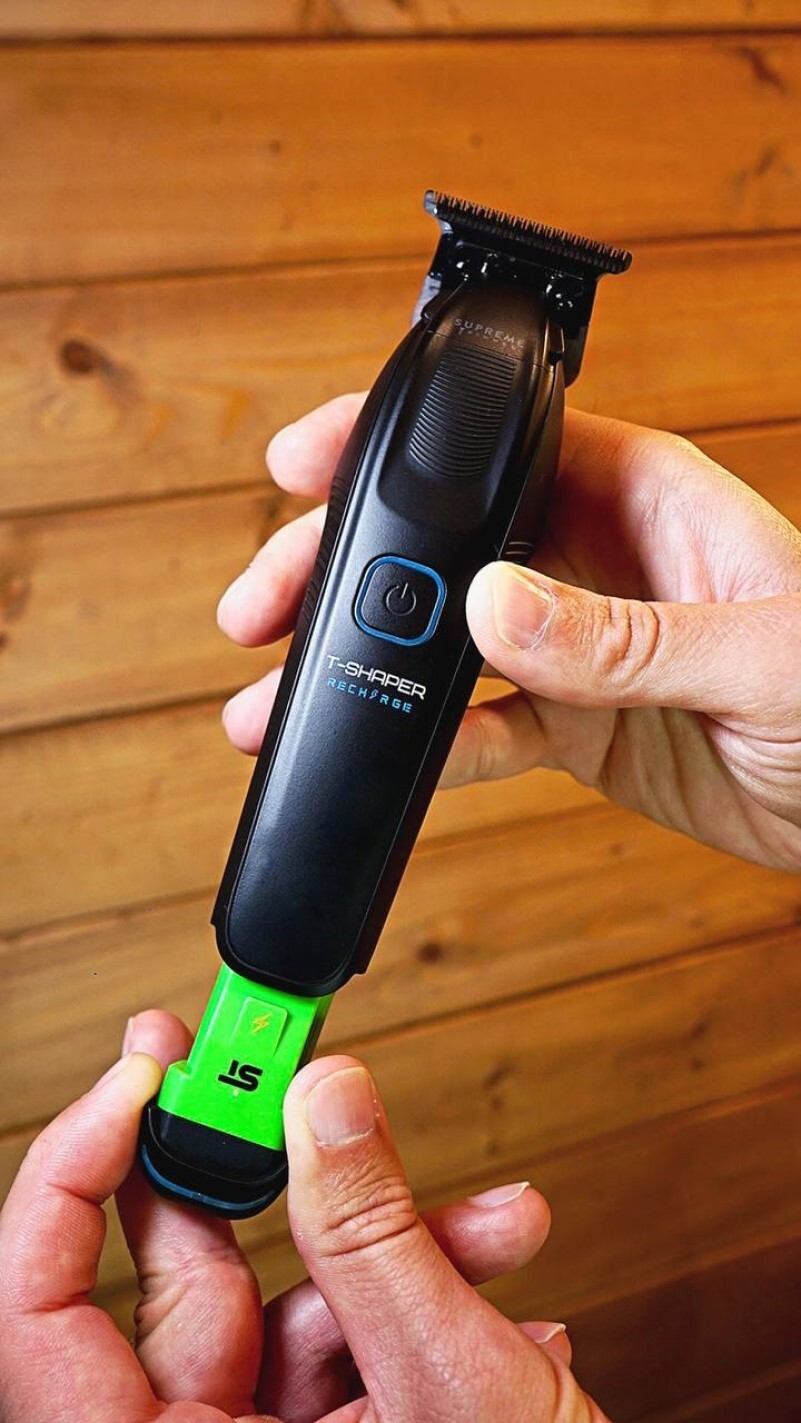Supreme Trimmer RECHARGE Trimmer ST777 | w/ 2 Detachable Batteries | Black
