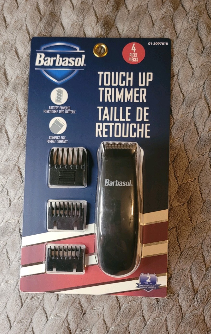 Barbasol Touch Up Trimmer Battery Powered Men’s Face/Neck w/ 3 Guides 01-3097818