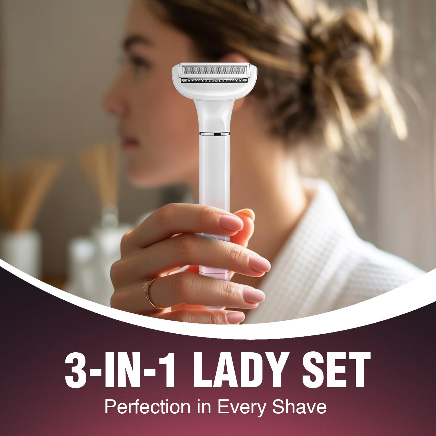 VGR V-611 Bikini Trimmer for Women, Safe Grooming, Type-C Charging, Waterproof