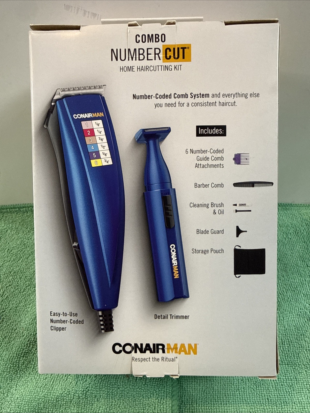 NEW Conair Man Combo Number Cut Home Haircutting Kit