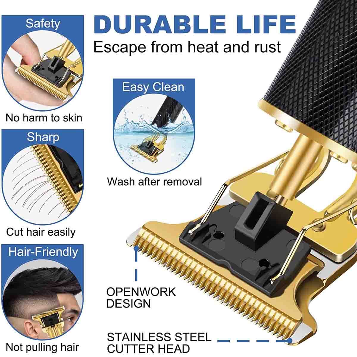 Professional Trimmer Hair Clippers Cutting Beard Cordless Barber Machine