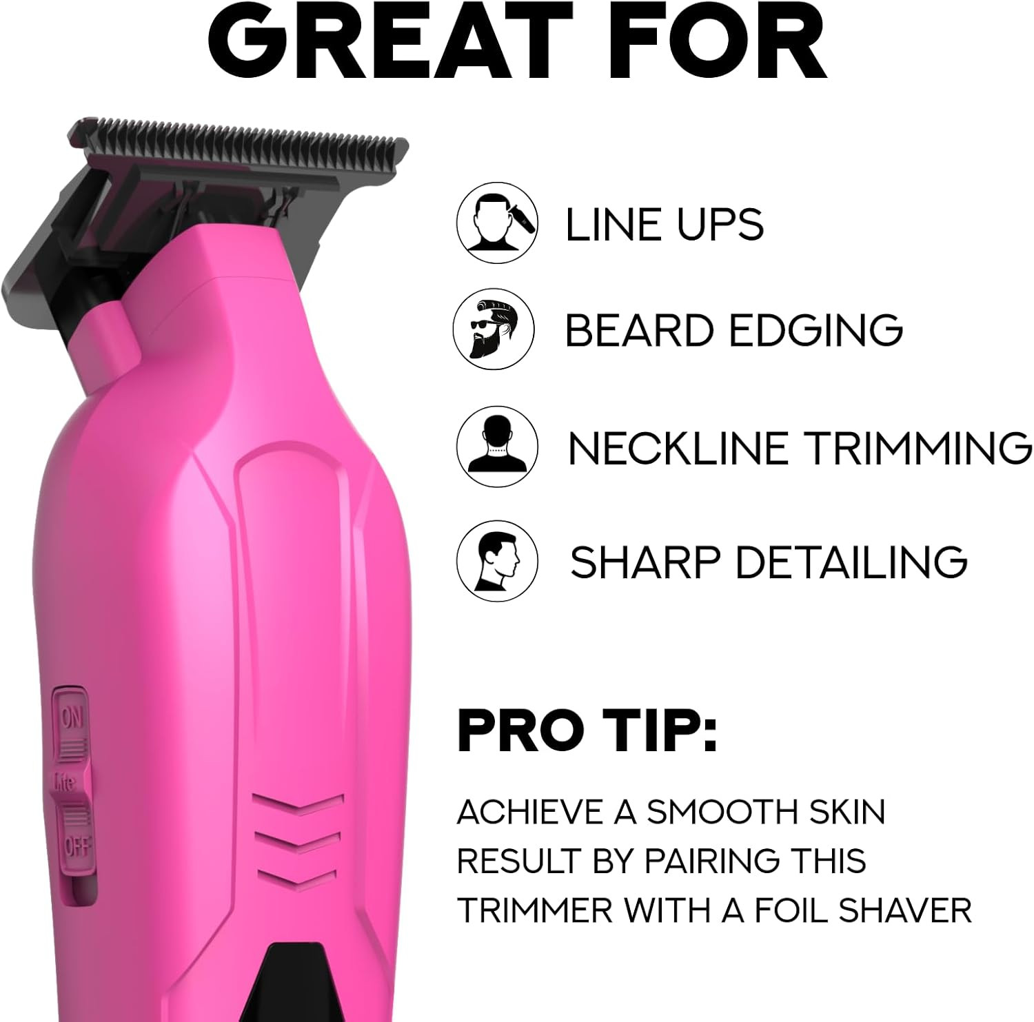 Vader Lite ST3700 Professional Barber Trimmer – Ultra Sharp Zero Gap DLC T-Blade