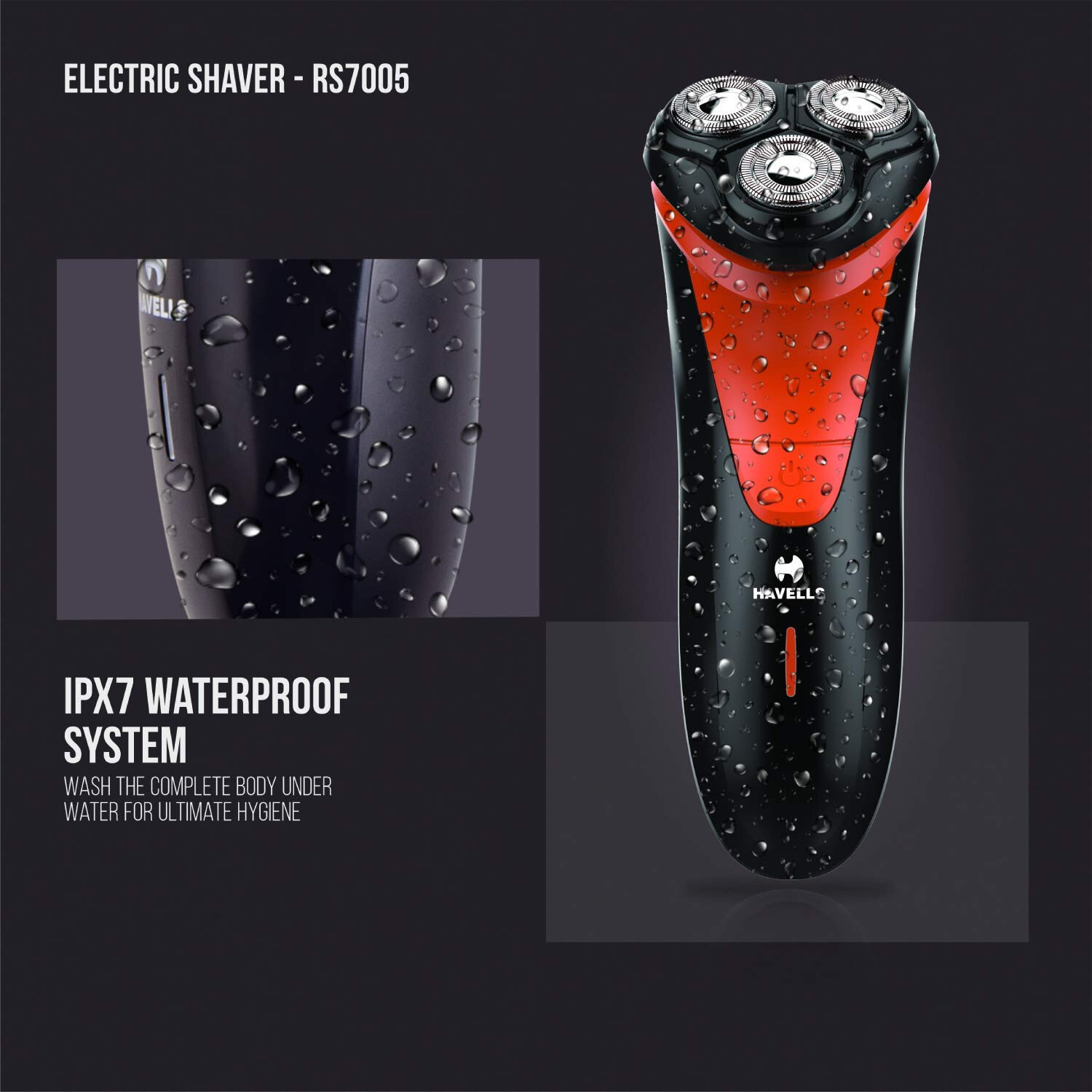 Havells RS7005-3 Pop-up Trimmerr -Black & Red,Alloy Steel,