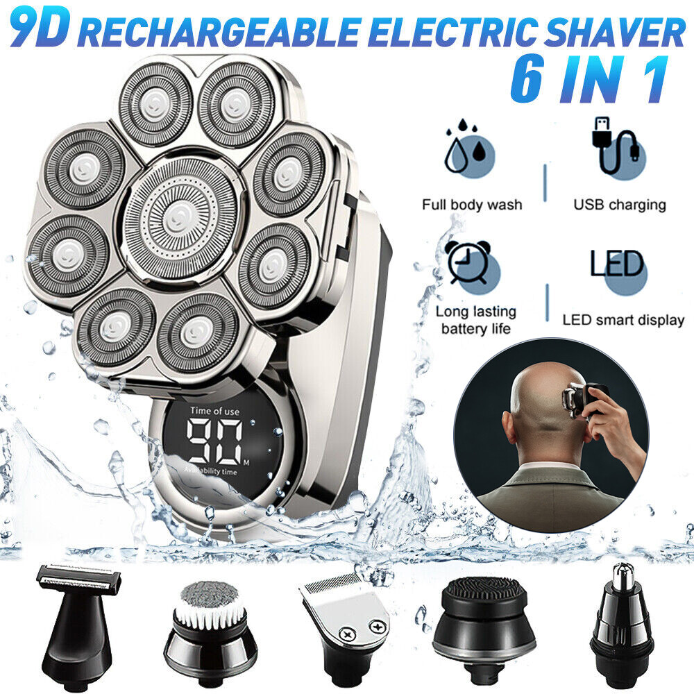 Maquina De Afeitar Para Cabeza Calva Hombre Afeitadora Corporal Electrica Barba