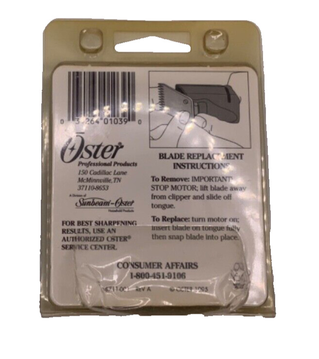Oster Accessory Blade Set Turbo 111 & Model 10 Clippers (Size 000 1/50″ 0.5mm)