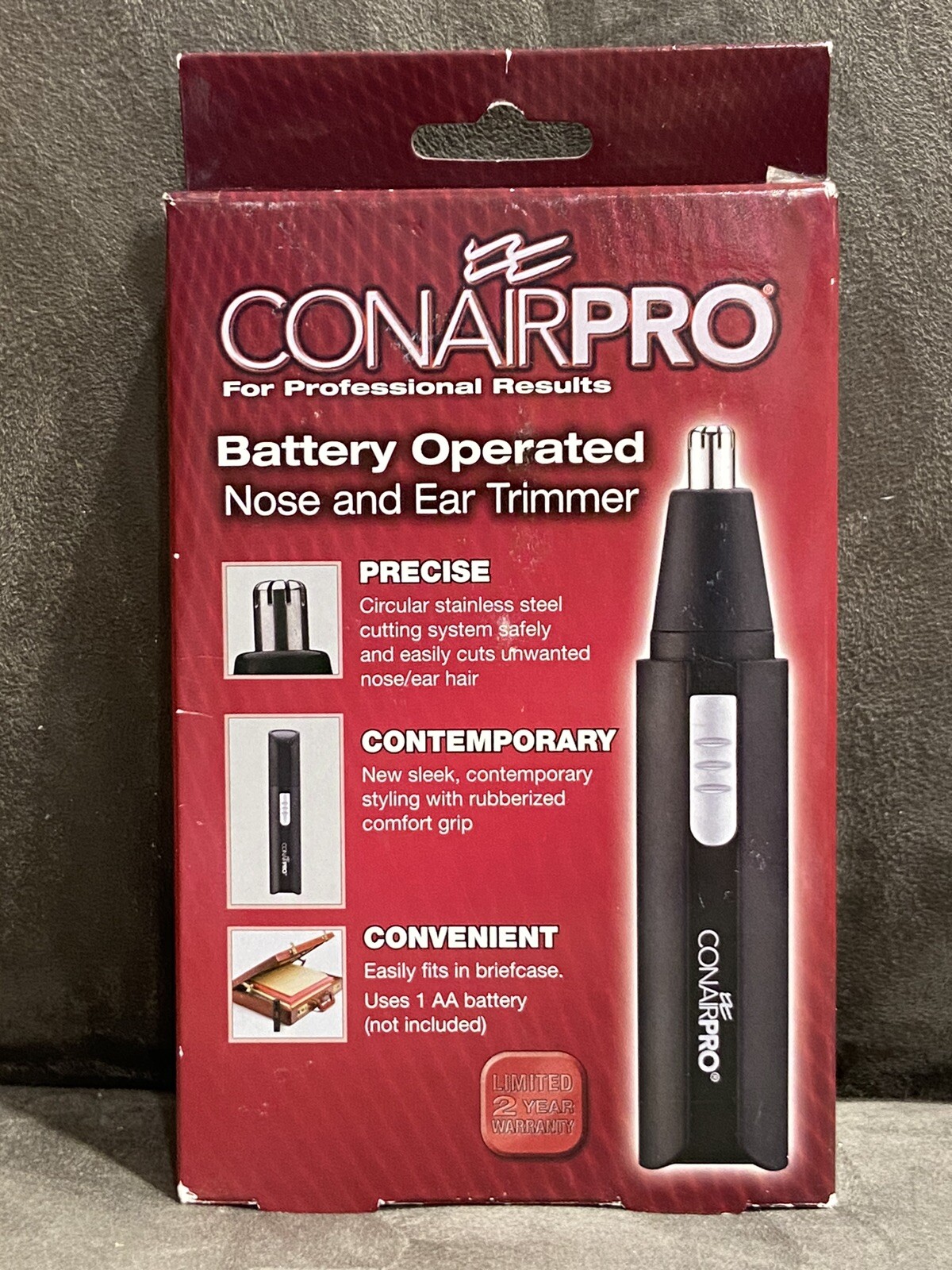 NEW! CONAIR PRO BATTERY OPERATED NOSE & EAR HAIR TRIMMER – ORIGINAL MODEL CPNE1