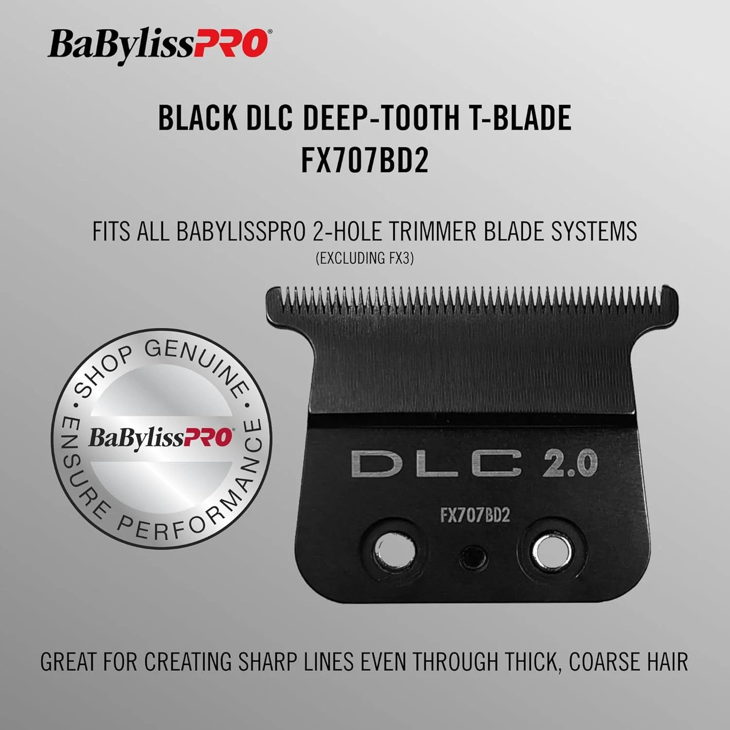 BaBylissPRO Trimmer Blade – Black DLC Deep Tooth (FX707BD2)