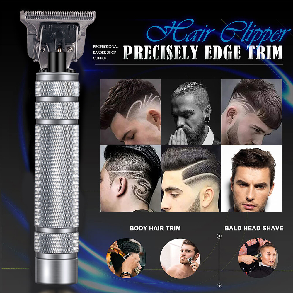 Kemei Silver Cordless Hair Clippers Trimmer Shaver Clipper Cutting Beard Barber