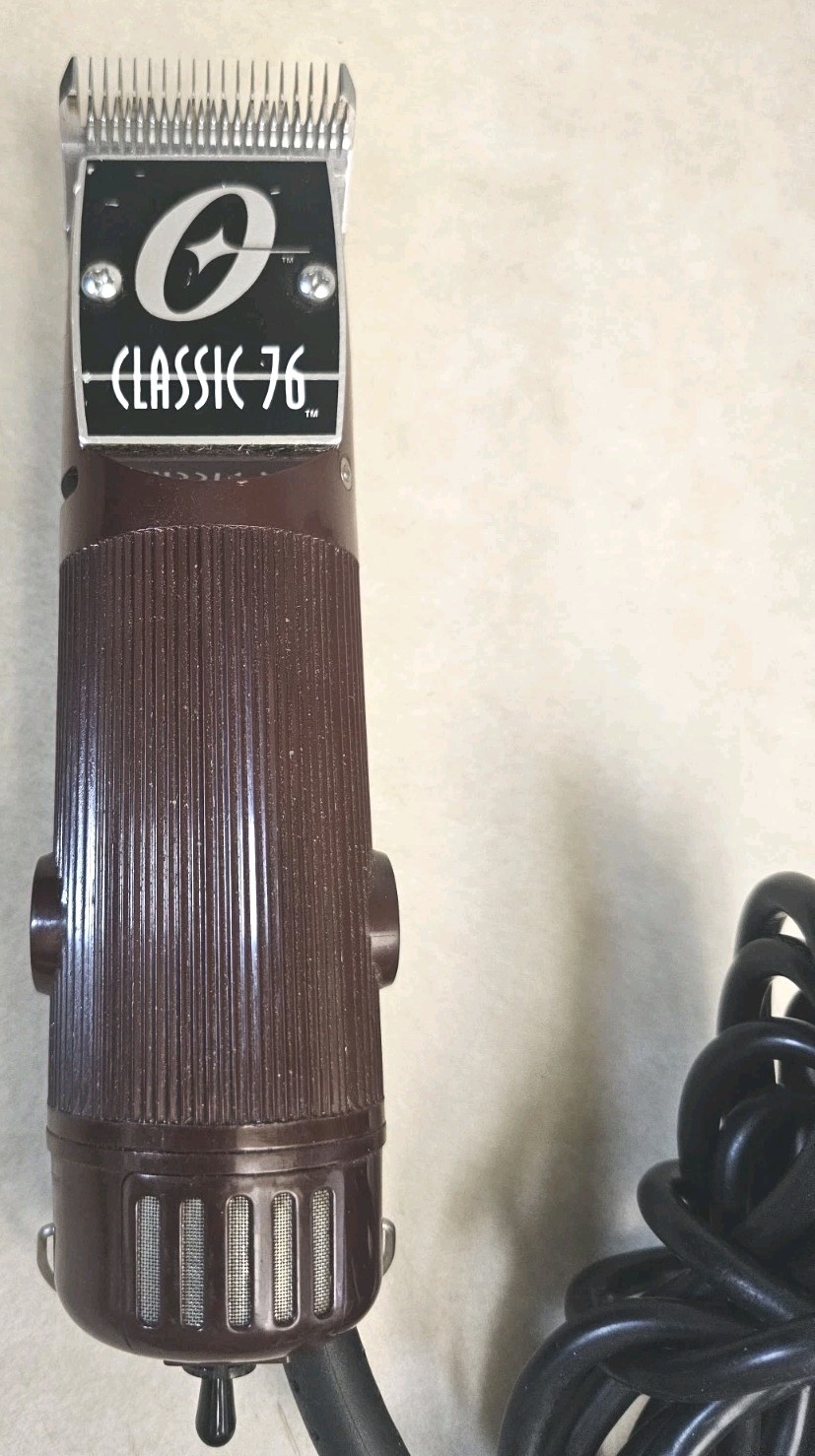 Vintage Oster Classic 76 Professional Hair Clippers Burgundy W/ Blade Tested