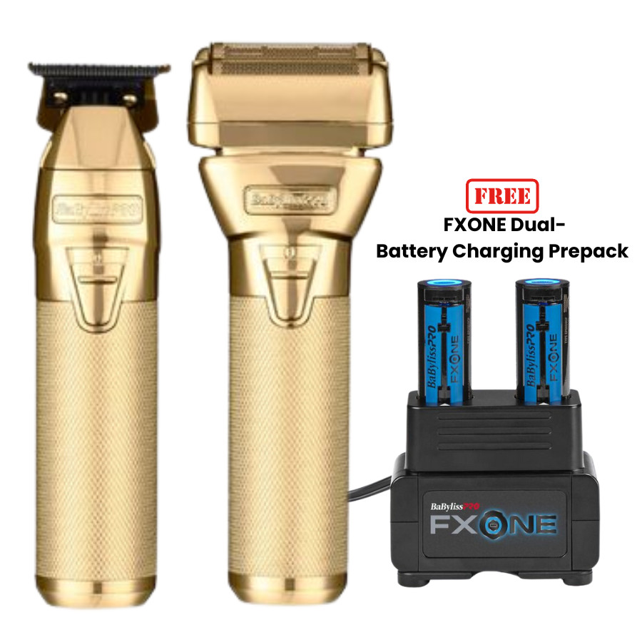 BaBylissPRO FXONE Shaver & Trimmer Set GOLD | FX1FSTGTO (BATTERY INCLUDED)