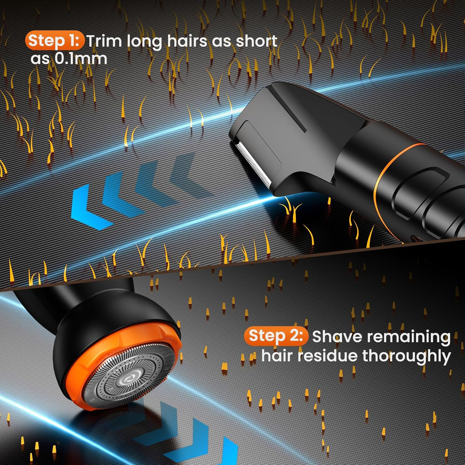 Manscape All-in-One Body & Pubic Hair Trimmer for Men, No-Nick Groin & Ball Shav