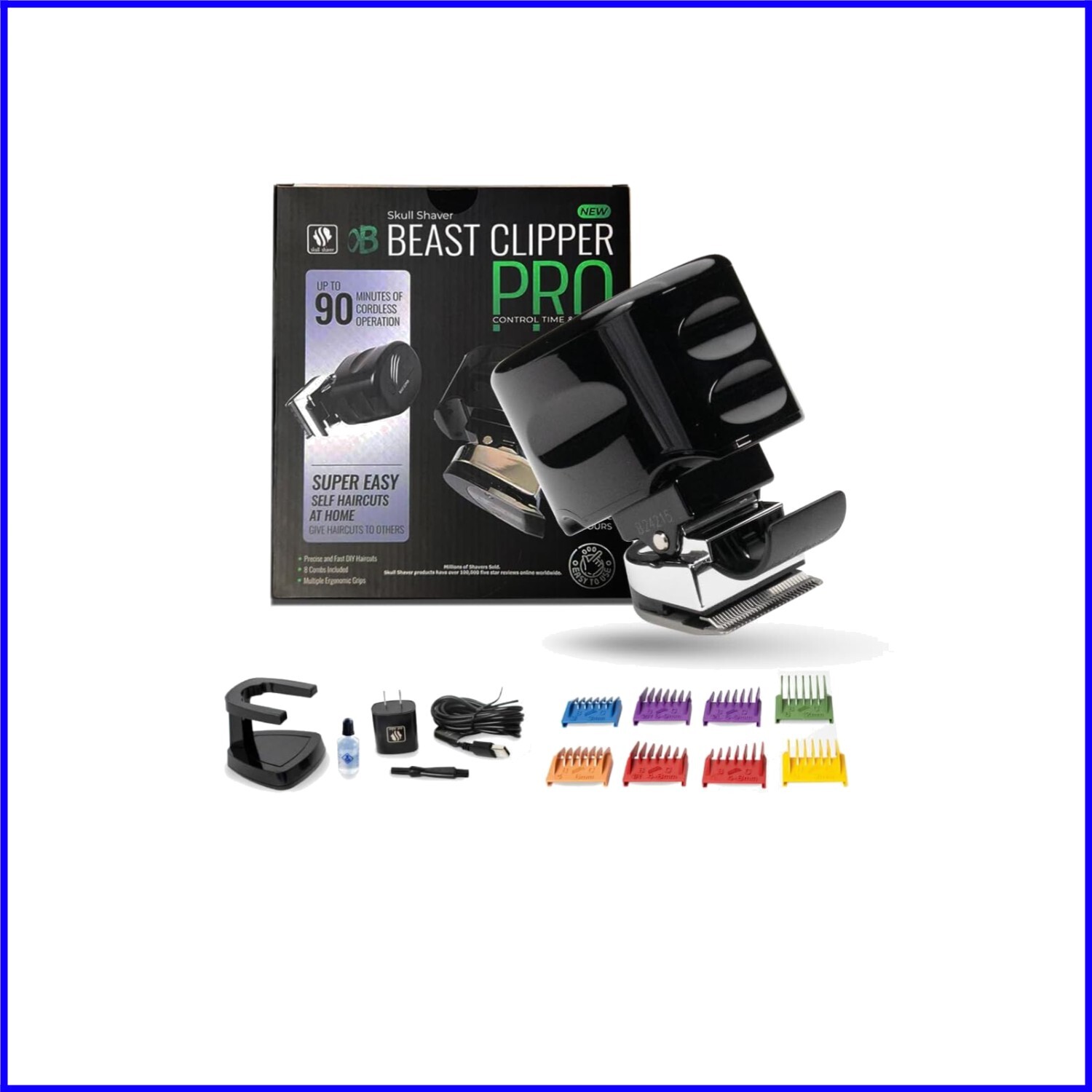 Professional Hair Clippers for Men & Women – Beast Clipper Pro with Custom Combs
