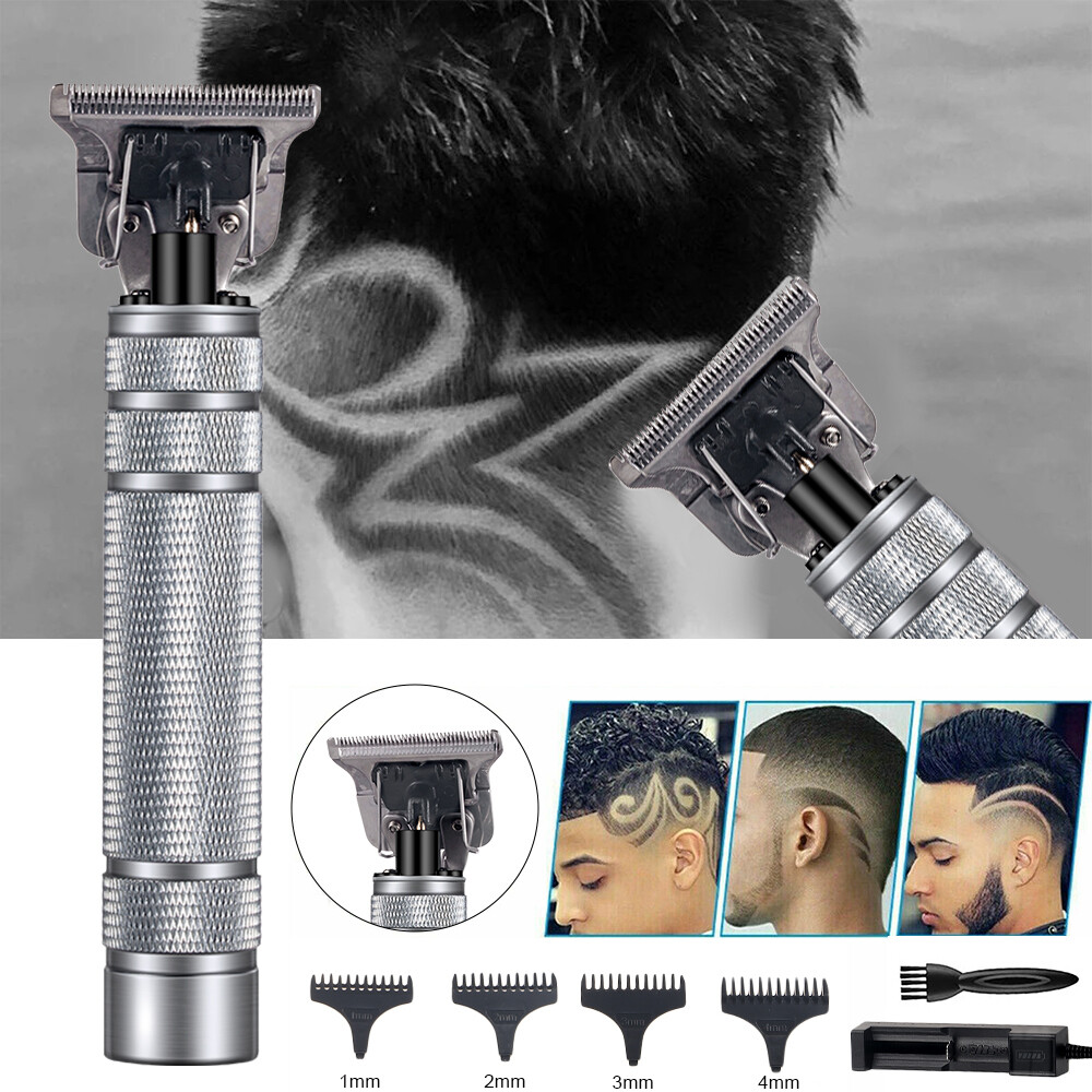 Kemei Silver Cordless Hair Clippers Trimmer Shaver Clipper Cutting Beard Barber