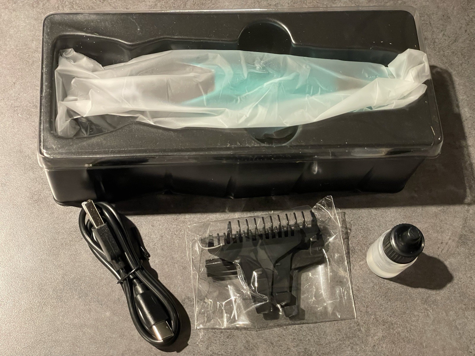 Difen 810-3 T-Blade Hair & Beard Trimmer USB Quick Charge Chrome Blue!