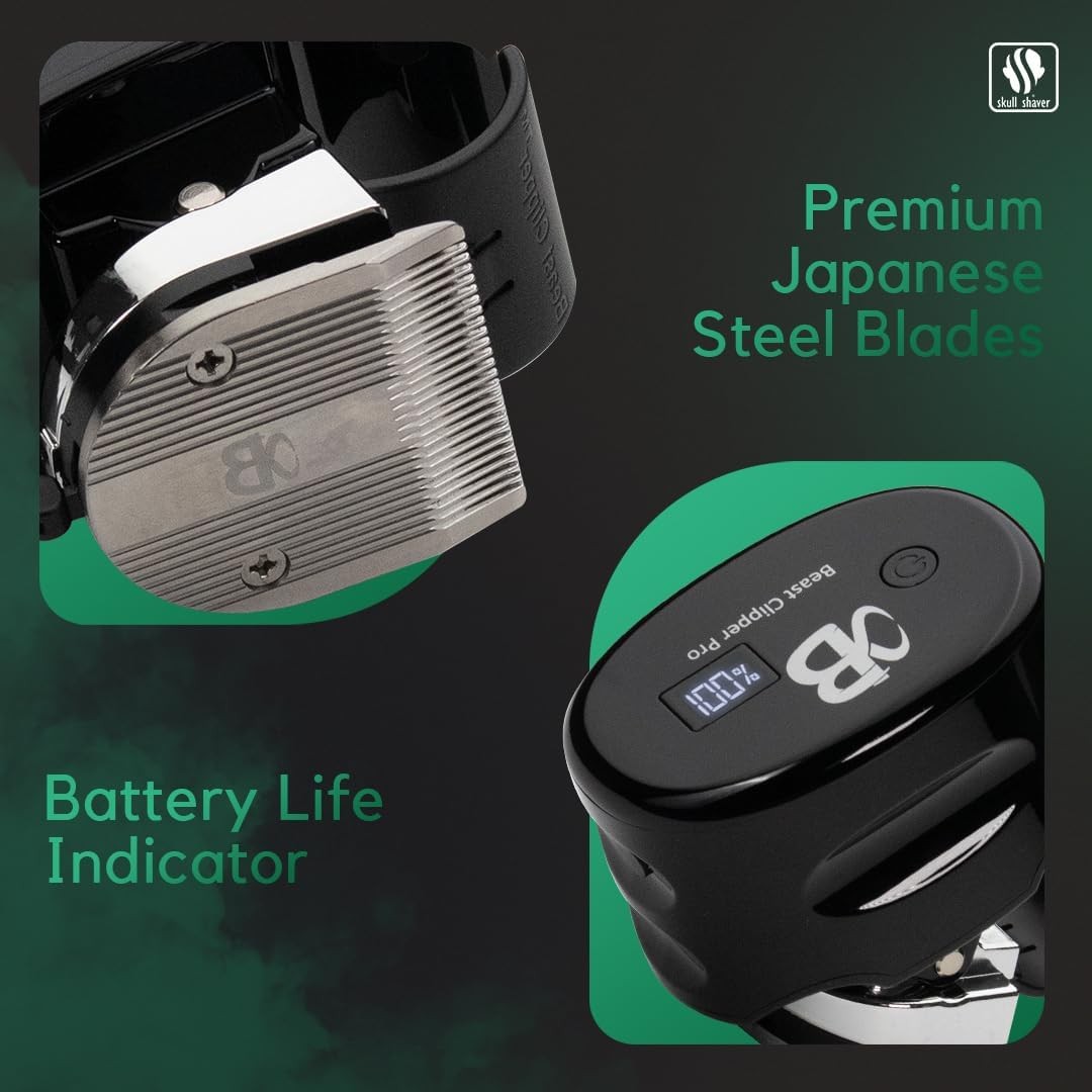 Beast Clipper Pro: Ultimate Home Haircut & Grooming Kit Black