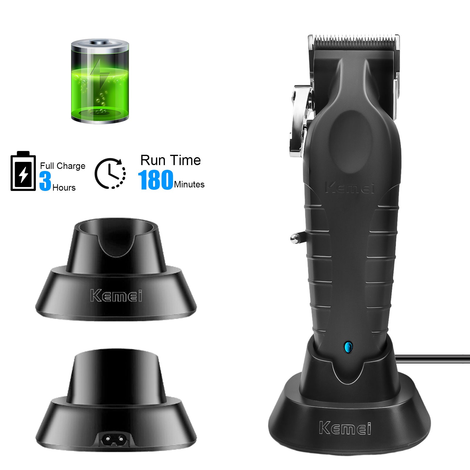 Kemei-2296 Cordless Electric Hair Trimmer Clipper Professional Cutting Machine